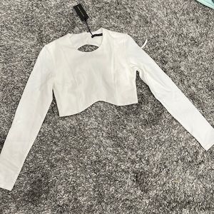 brooklyn karma cropped long sleeve top